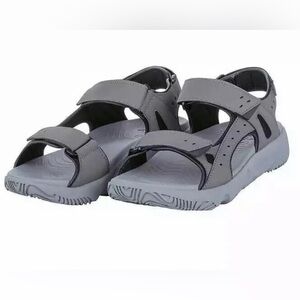 Hurley Men's Size 11 Hook and Loop Strap Sandal, Gray
